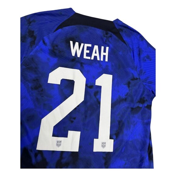 USA SOCCER Tim Weah NIKE Dri-Fit Football Kit Jersey Mens Medium - Picture 7 of 8